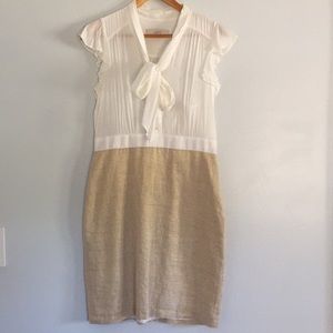 Loft Midi Cotton Linen Dress